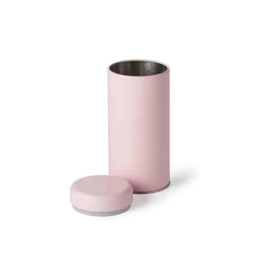 Rond theeblik roze (130gr)